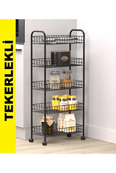 EVA METAL TASARIM Sebze Ve Meyve Sepeti Çok Amaçlı Mutfak Rafı Metal Düzenley...