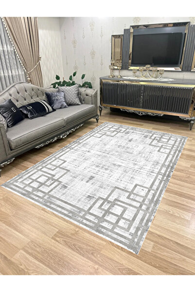 Bordo Halı Yıkanabilir Kaymaz Taban Halı Mutfak Dekor Yolluk Koridor Halısı S...