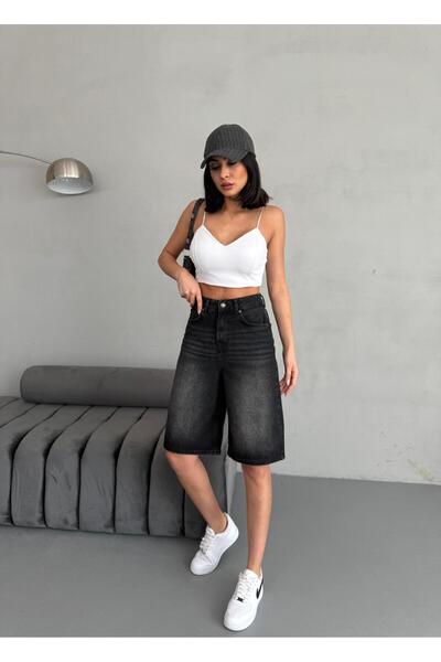 XBELLA DENİM Kadın Uzun Kot Sort Midi Boy