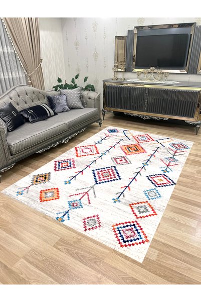 Bordo Halı Yıkanabilir Kaymaz Taban Halı Mutfak Dekor Yolluk Koridor Halısı S...