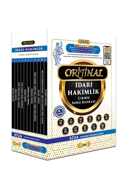 Yetki Yayıncılık Yetki 2025 İdari Hakimlik Orijinal Çıkmış Sorular Soru Banka...