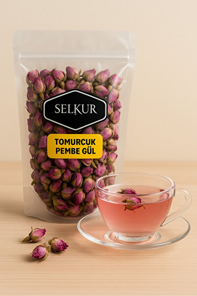 SELKUR Tomurcuk Gül Kurusu Pembe 200gr (ELENMİŞ, KATKISIZ, KOKULU)