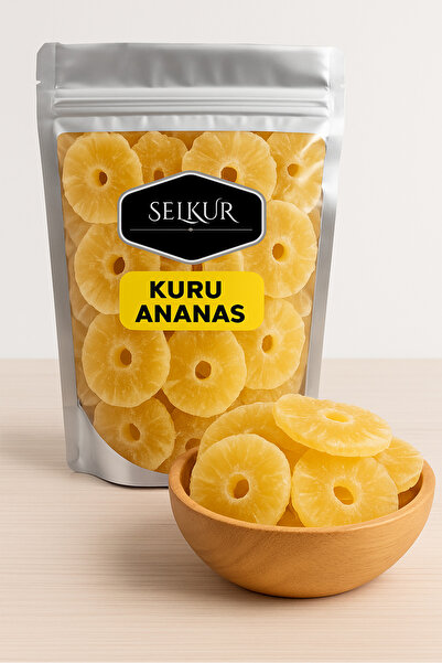 SELKUR Kuru Ananas 500GR 1.KALİTE