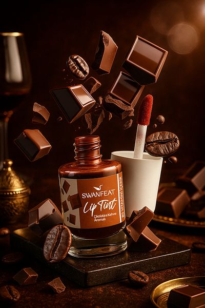 SWANFEAT B5 Vitamin Lip Tint Moisturizing Lasting Coffee and Chocolate Flavored Brown Blush and Lipstick