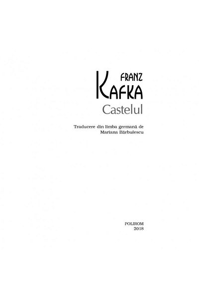 Polirom Castelul - Franz Kafka