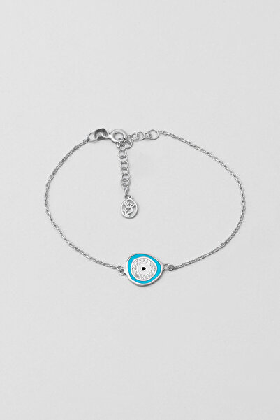 So CHIC... Horus Gözü 18 Ayar Beyaz Altın Kaplama Gümüş Nazar Bileklik