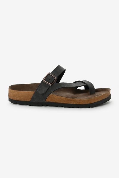 Tonny Black Women's Smoked Comfortable Fit Poly Sole Cross Model Nubuck Flip Flops