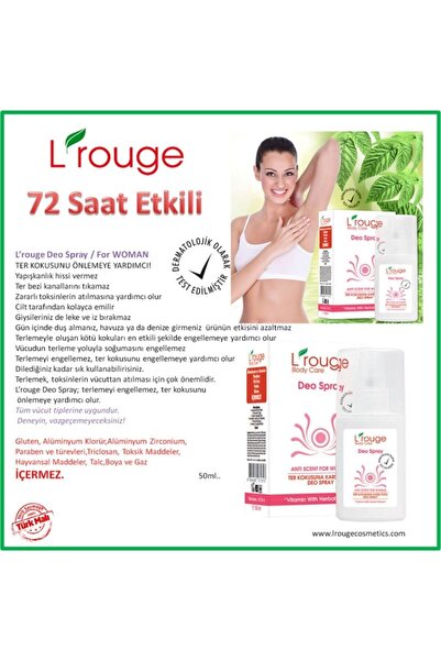 L'ROUGE L’rouge Deo Spray For Woman / For Man 2'li Set Ter Kokusu Giderici