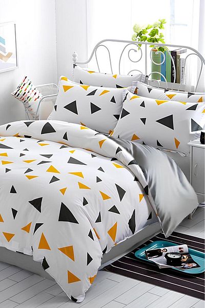 Always Single Double Sided Duvet Cover Set with Elastic Sheet