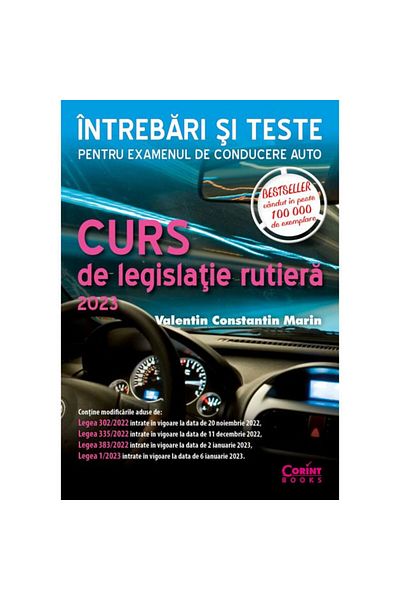 Corint Road legislation course 2023 questions and tests. Ed. IV, Valentin Constantin Marin