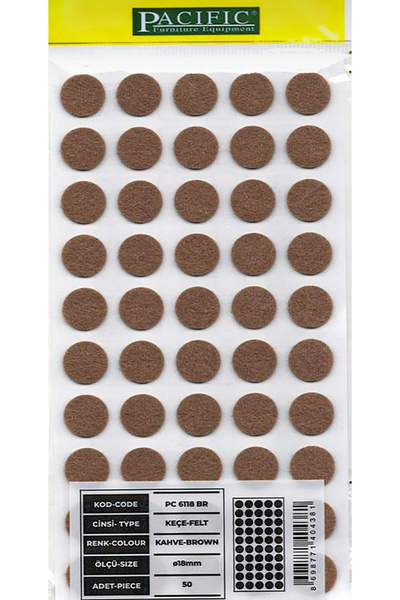 HAMADEX Yapışkanlı Zemin Koruyucu Keçesi 18 Mm ( 50 Li Paket) Masa Sandalye K...
