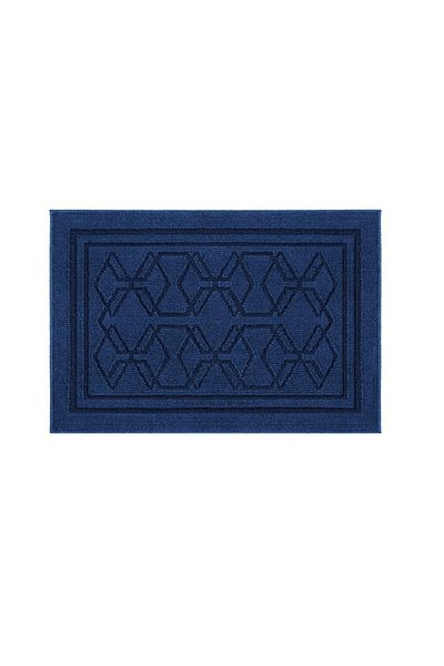 COLOR&GO Color&Geometry entrance mat, polyester, dark blue, 50 x 80 cm