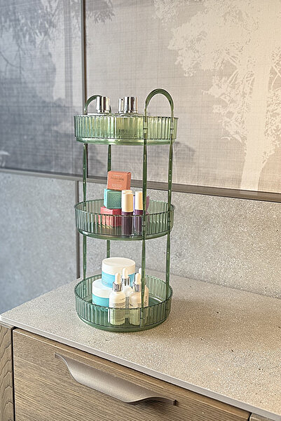 UNIQUE ME Emerald Makeup Organizer - Cosmetic and Jewelry Organizer, for Kitchen and Bathroom
