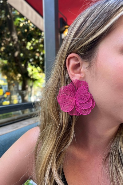 stravis أقراط زهرة المروحة