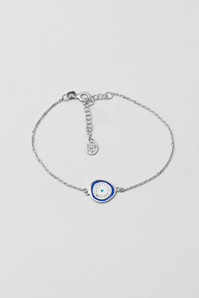 So CHIC... Horus Gözü 18 Ayar Beyaz Altın Kaplama Gümüş Nazar Bileklik