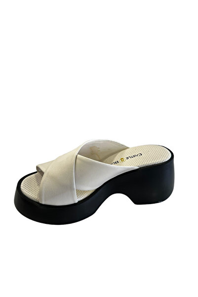 Castle Black 42618 Women's Genuine Leather Summer Sandals Beige