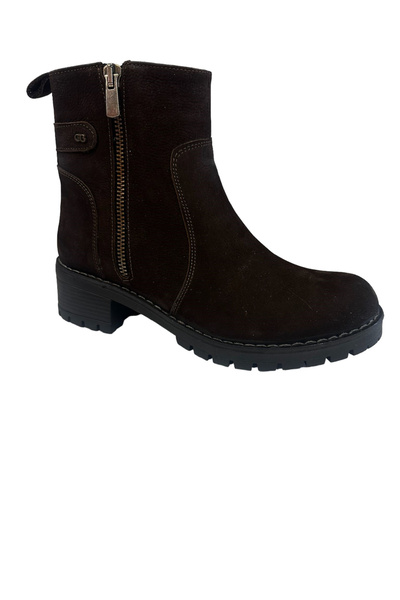 Castle Black Yldz-4663-2 Γυναικείες Μπότες από Γνήσιο Δερμάτινο Καφέ