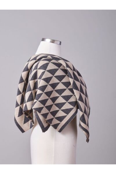 Sebir Moda Knitwear Shawl - Triangle Pattern