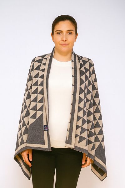 Sebir Moda Knitwear Shawl - Triangle Pattern