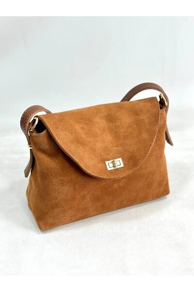 çkn sedat çakan çanta & fular & aksesuar HAKİKİ SÜET DERİ kadin omuz el çantası