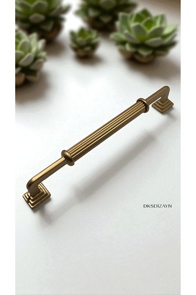 DKSDİZAYN 160 Mm New Custom Matte Gold Series Maya Special Production Drawer Kitchen Cabinet Furniture Handle Handle