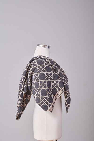 Sebir Moda Knitted Knitwear Shawl - Cannage Patterned