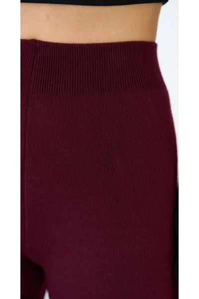 STF MODA Women's Bordo Bol Paça Knitwear Pants