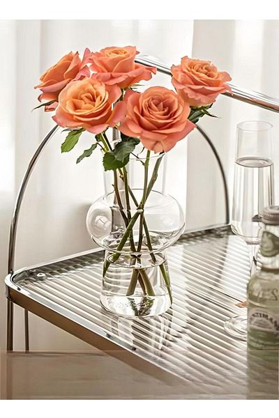 Generic Creative Transparent Glass Irregular Vase Craft Aesthetic Decoration