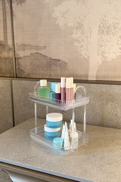 UNIQUE ME 2-Tier Makeup Organizer Cosmetic Accessory Diamond Nature (Ανθεκτικό Πολυανθρακικό)