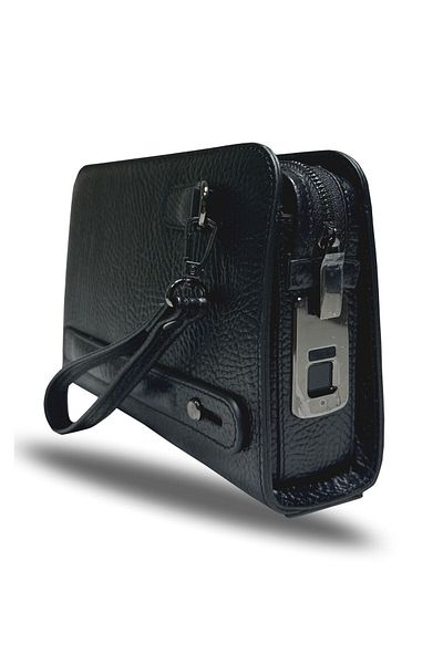 AYAZ DERİ Nous – Genuine Leather Handbag with Fingerprint Reader