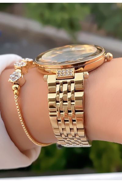 Daniel Klein Brand - Gold Color - Original - Waterproof 2 Years Warranty Women's Wristwatch - Bracelet Gift