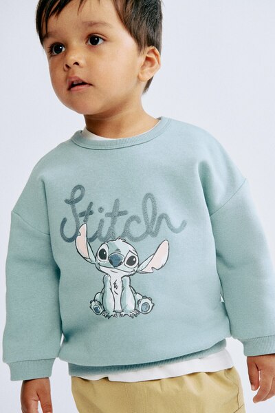 H&M Motif Detaylı ve İçi Tüylü Sweatshirt