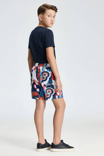 Hemington Blue Pattern Special Cut Quick Dry Children's Swimsuit