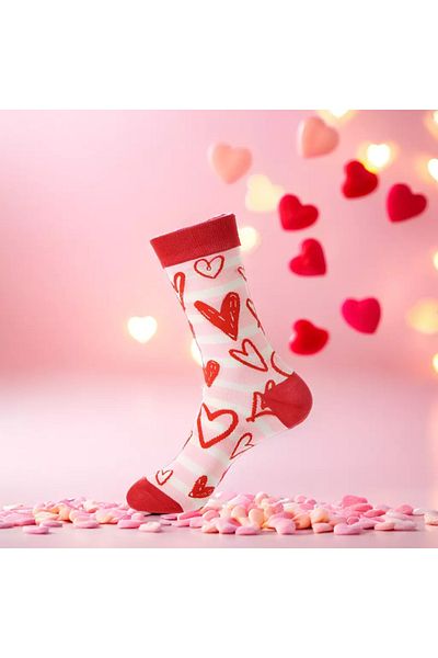 OEM Șosete Damă Lungi, Cu Inimioare, Universale – Confort Și Stil Romantic