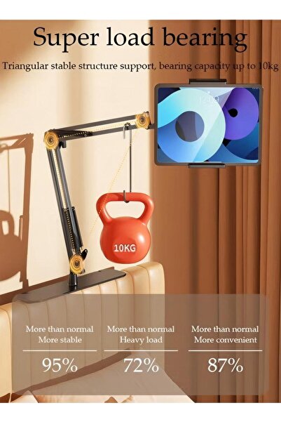 Generic Hidden Bedside Stand Mobile Phone Tablet Stand Ipad Stand 360° Adjustable Foldable