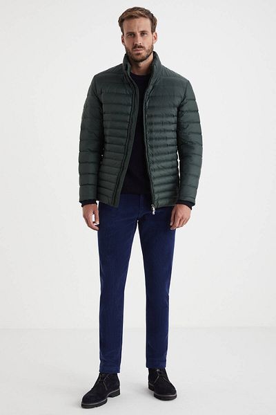 Hemington Dark Green Slim Coat with Goose down Filling