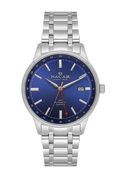 Nacar Sapphire Glass Classic Silver Men's Watch Nc42-299357-Alm