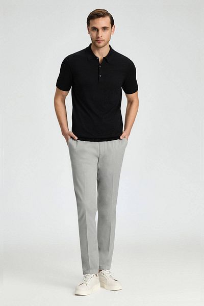 Hemington Cashmere Cotton Blend Black Knitwear Polo