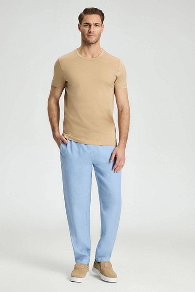 Hemington Crew Neck Sand Color Basic T-Shirt