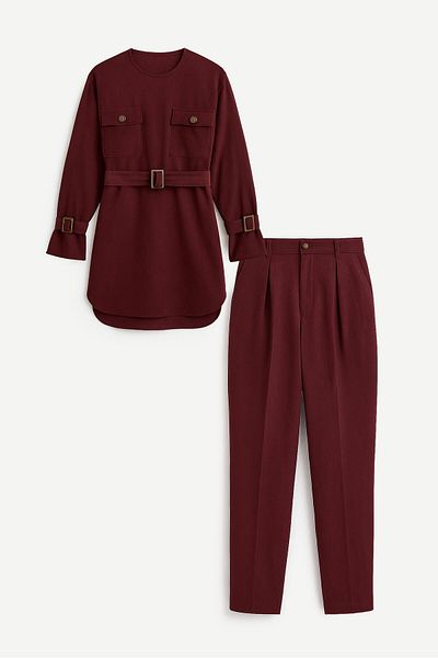 Touché Privé Linen Textured Belt Set