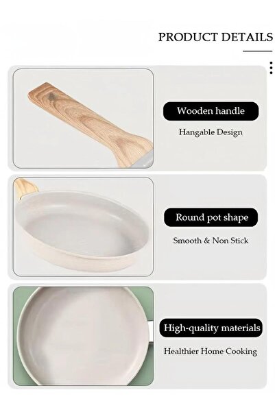 Generic Non Stick Frying Pan, Medical Coating, Dual Flow Ports, With Anti Scald Handle