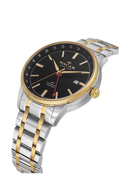 Nacar Sapphire Glass Classic Silver - Gold Men's Watch Nc42-299357-Cbm