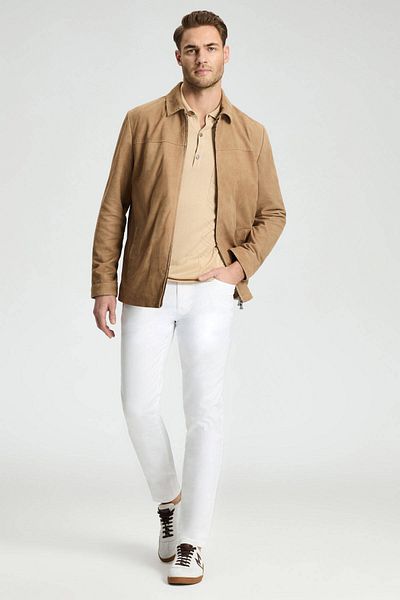 Hemington Slim Fit 5 Pocket White Chino Trousers