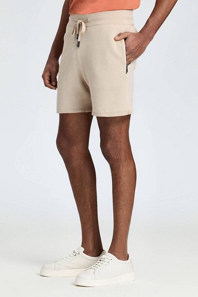 Hemington Lace-Up Embroidery Logo Cream Color Knitwear Shorts