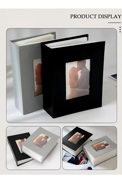 Generic 2pcs Pockets Photo Album, With Picture Display Window, Cartoon Kids Children Picture Storage