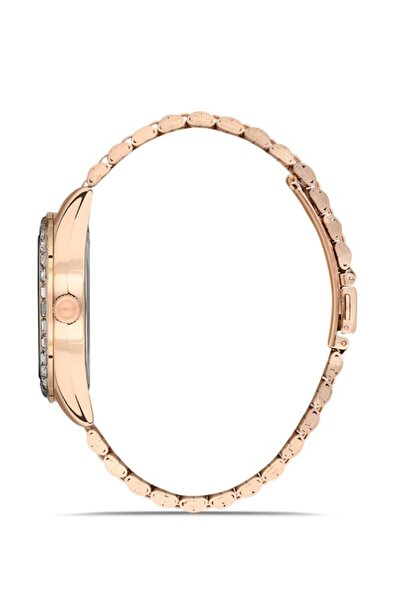SPECTRUM PREMİUM Spectrum Premium Steel Cord Stone Case Copper Color Women Wrist Watch