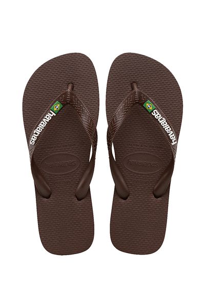 Havaianas Ανδρικές καφέ παντόφλες Brasıl Logo - 4110850