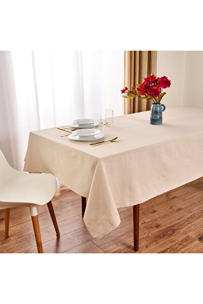 Evidea مفرش طاولة ناعم ترابي - بيج - 140x200 سم