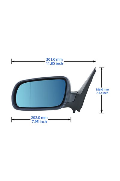 Choice Grey For Vw Golf Mk4 1997-2004 Door Wing Mirror Heated Electric Primed Left Hand Side