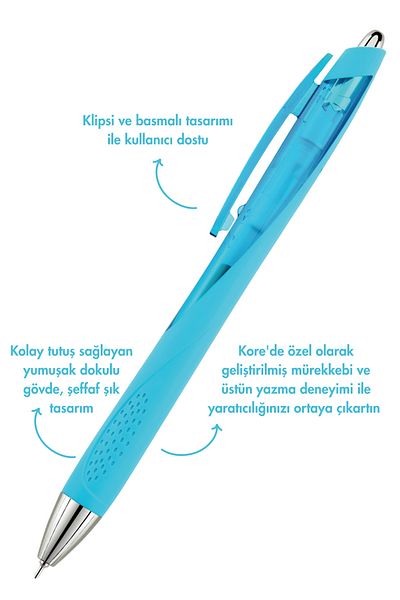 Serve Xberry Gel Pen 05mm Needle Tip 5pcs Pet Sv-xbrgelı0.5b5krpb